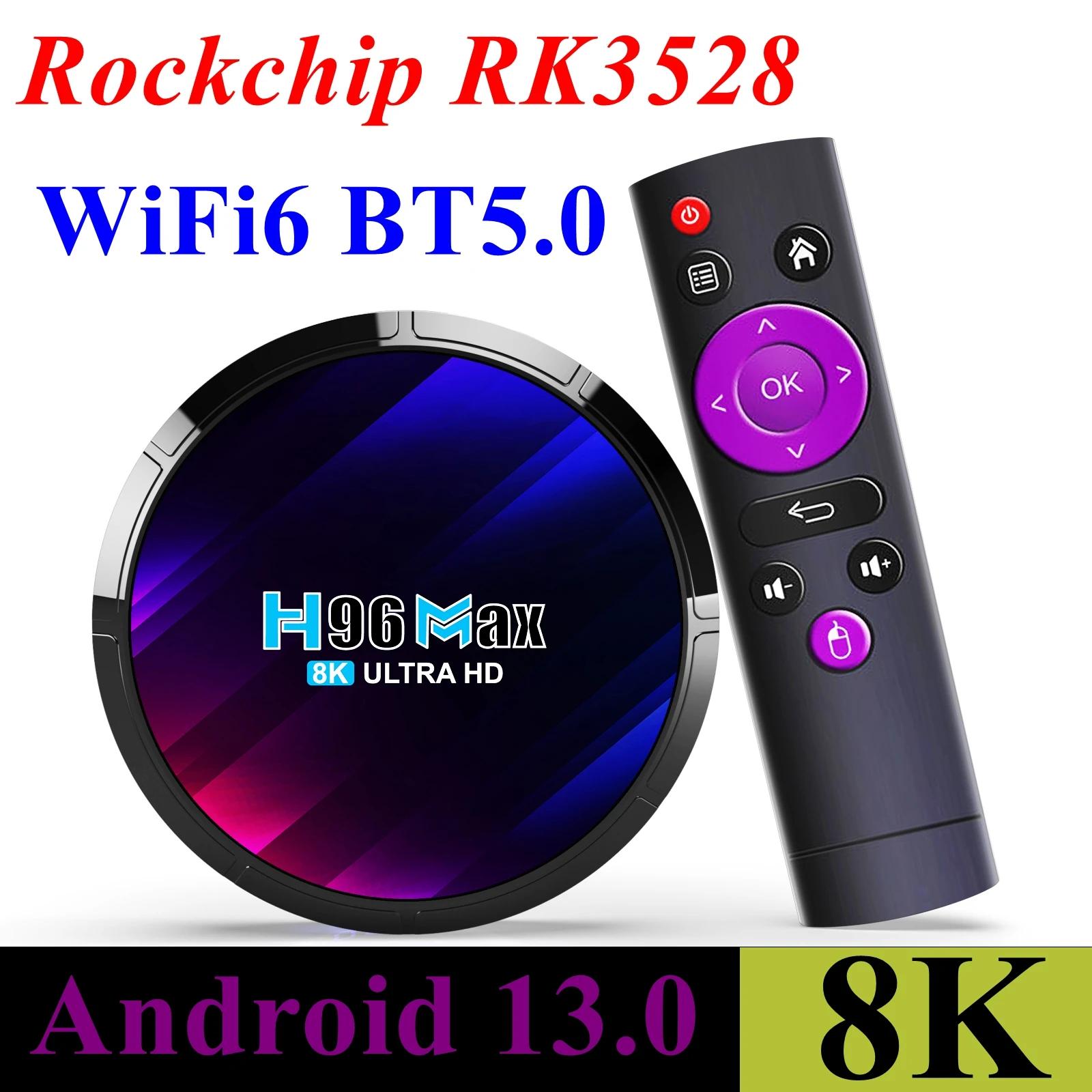 H96 Max TV ڽ ȵ̵ 13.0 RK3528  ھ 2G/16G 4G/32G 64G 2.4G 5G  WIFI 6 H.265 8K UHD Ʃ Ʈ ̵ ÷̾, 5 